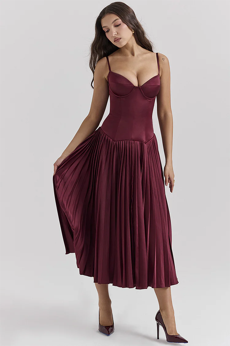 Chic Backless Pleated Hem