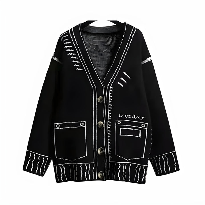 Luxury Graffiti Cardigan