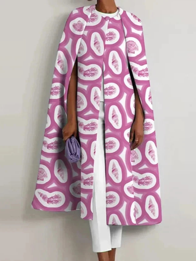 Women's Fashion Printed Cloak – Spring/Autumn Cape