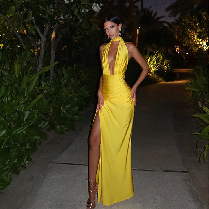 Elegant Backless Maxi Dress