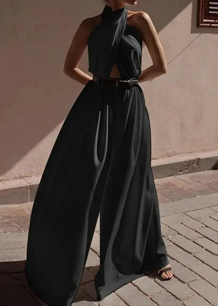 Chic Backless Halter Jumpsuit