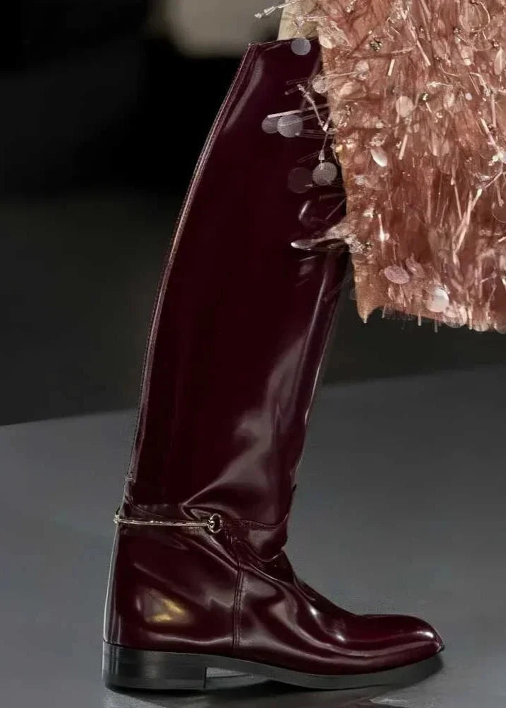 Toe Boots with Thick Heel