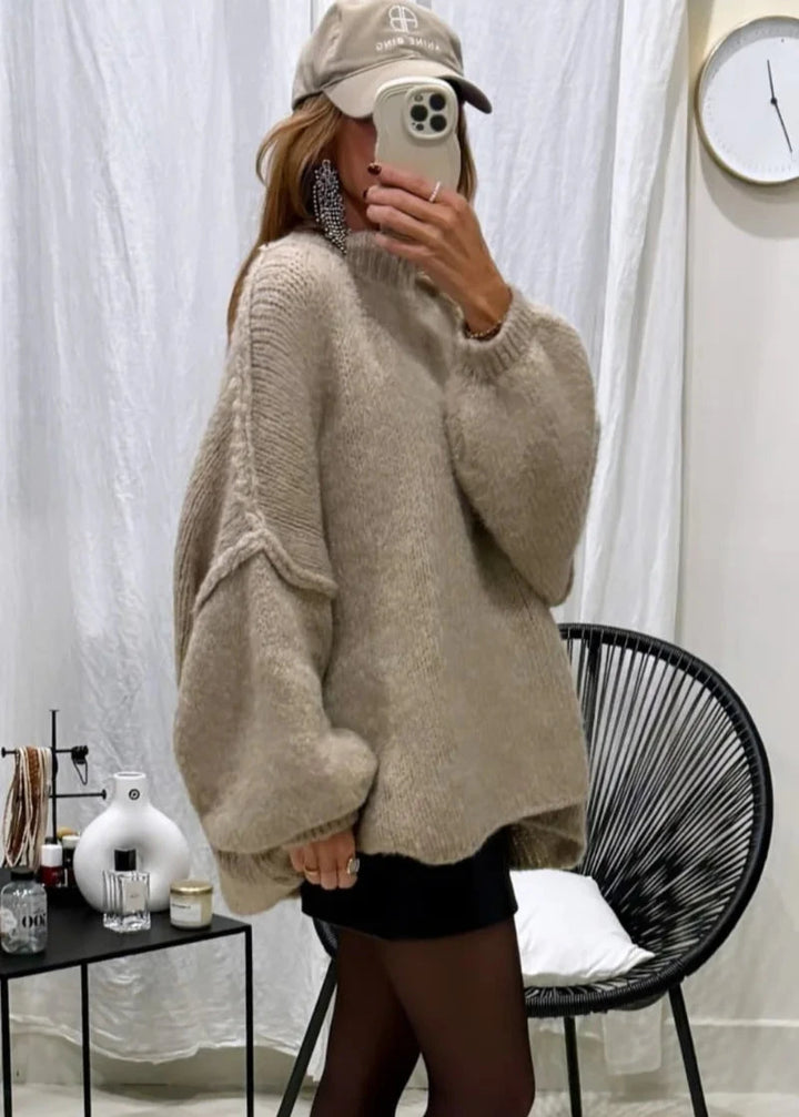 Vintage Lantern Sleeve Knit Sweater