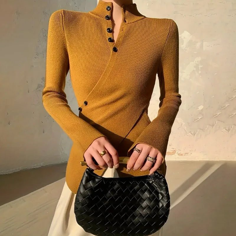 Mock Neck Knit Sweater