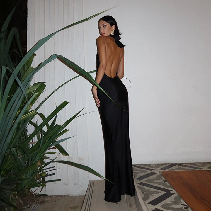 Elegant Backless Maxi Dress