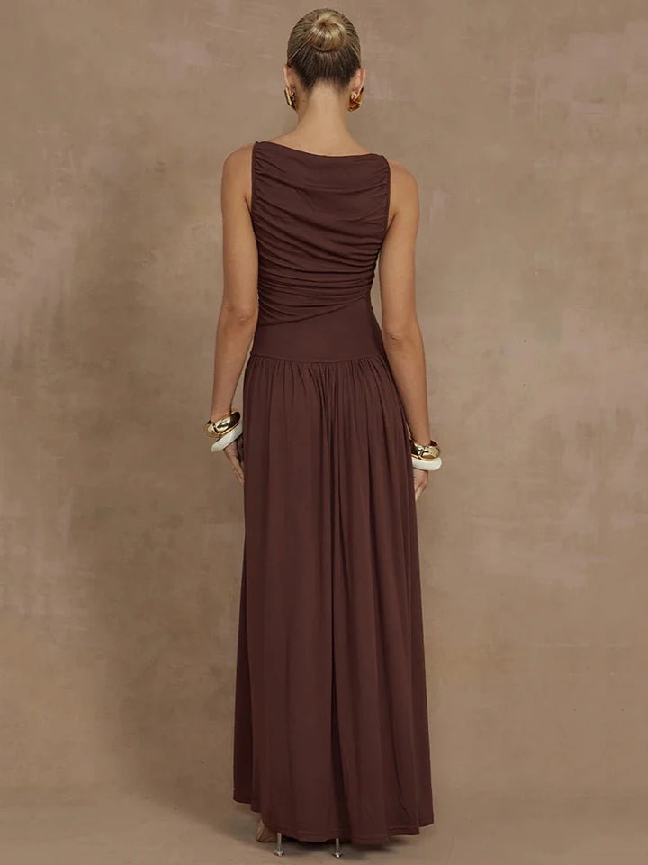 Elegant Ruched Maxi Dress