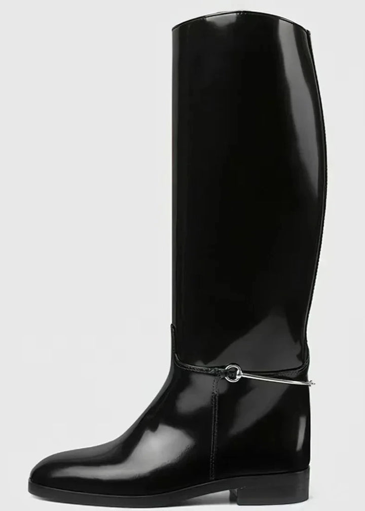 Toe Boots with Thick Heel