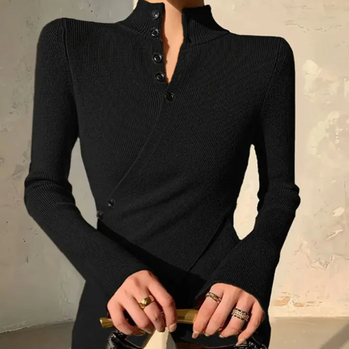 Mock Neck Knit Sweater