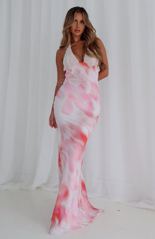 Floral Halter Maxi Dress