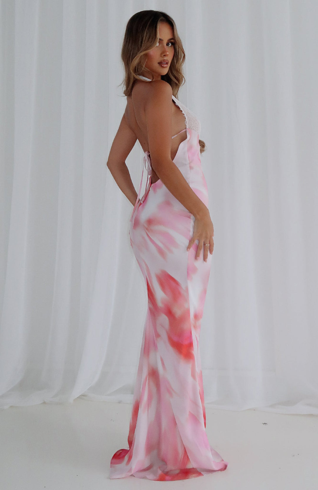 Floral Halter Maxi Dress