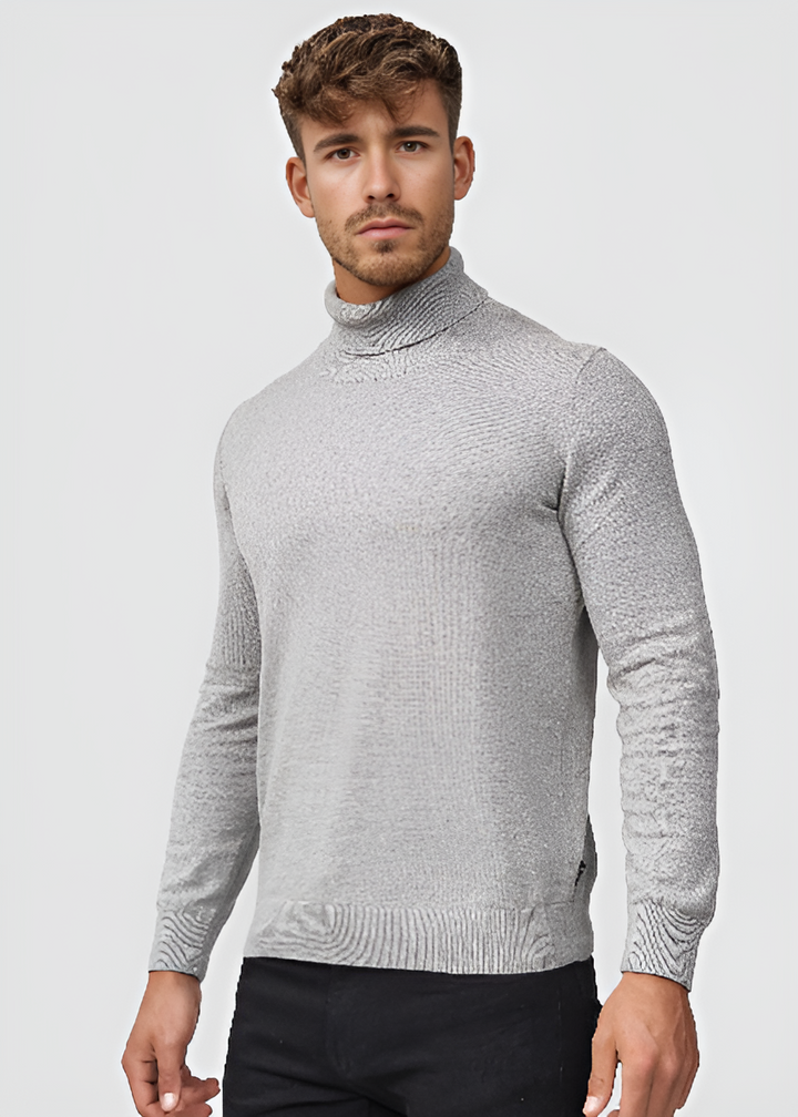 High Neck Slim Fit Lightweight Knitted Pullover