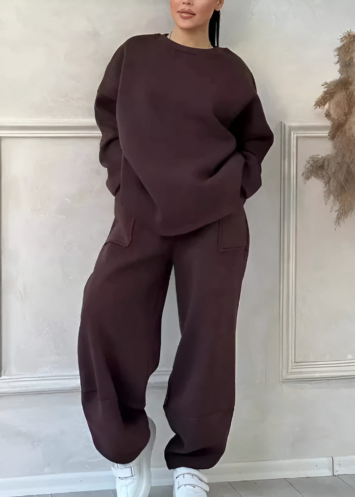 Casual 2-Piece Sweatshirt & Trousers Set