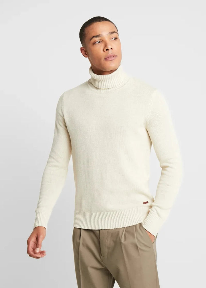 High Neck Slim Fit Lightweight Knitted Pullover