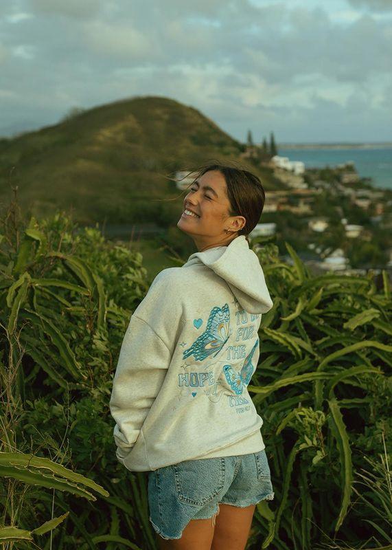 Sudadera con Capucha de Mariposa