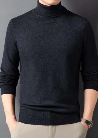 High Neck Slim Fit Lightweight Knitted Pullover