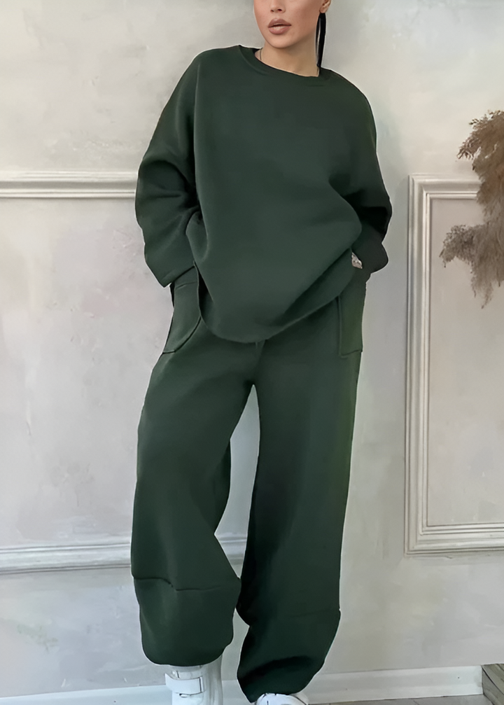 Casual 2-Piece Sweatshirt & Trousers Set